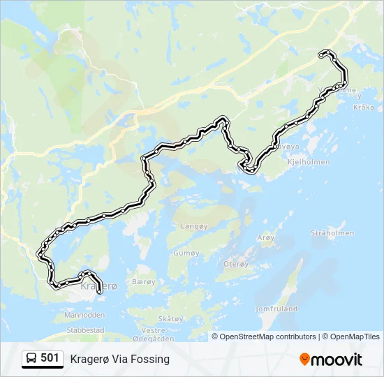 501 Bus Line Map
