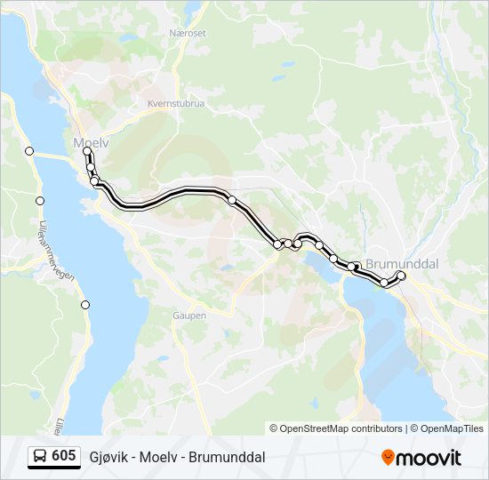 605 Bus Line Map