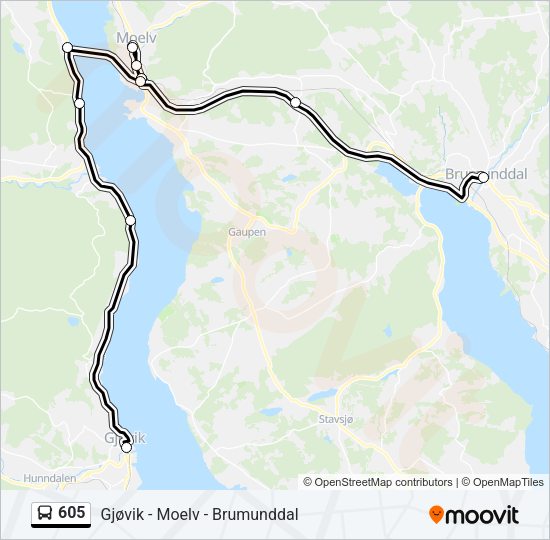 605 Bus Line Map
