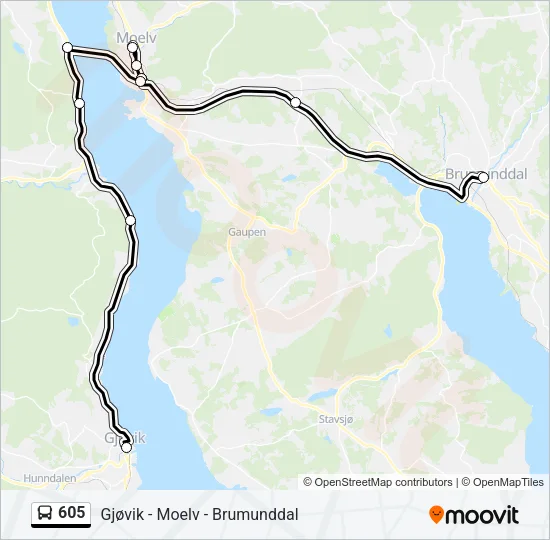 605 Bus Line Map