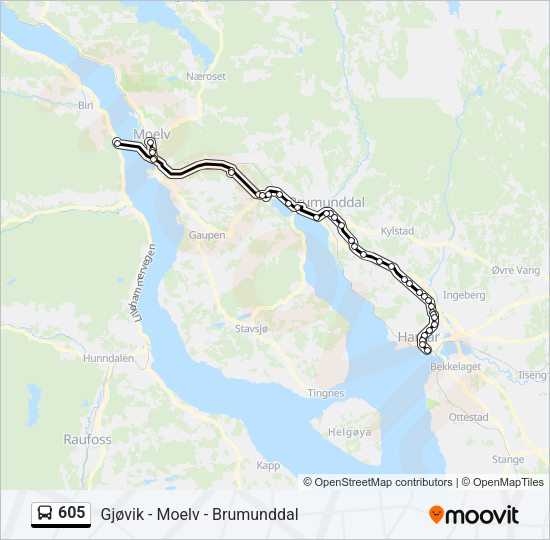 605 Bus Line Map