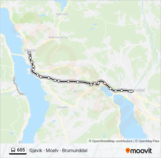 605 Bus Line Map