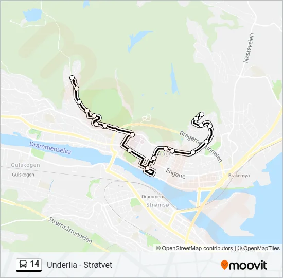 14 Bus Line Map