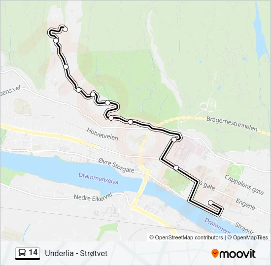 14 Bus Line Map