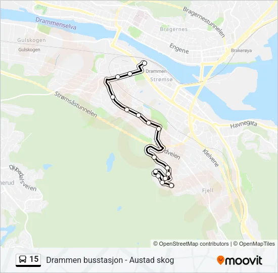 15 Bus Line Map