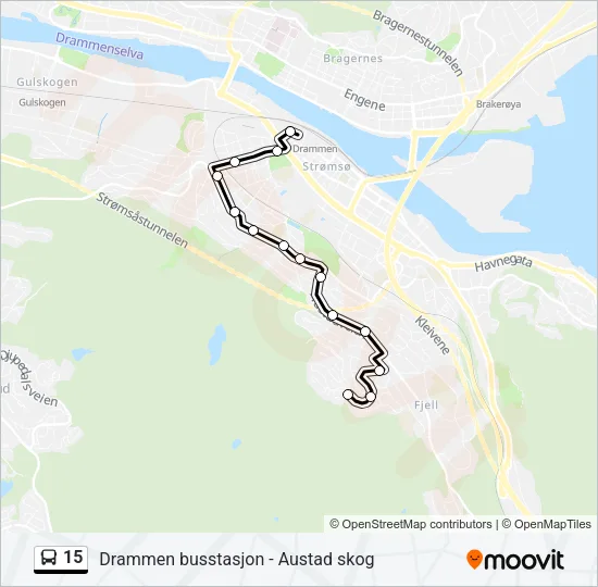 15 Bus Line Map