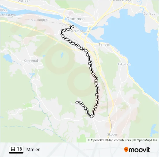 16 Bus Line Map