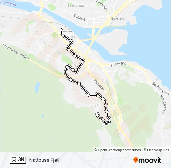3N Bus Line Map