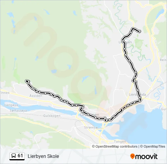 61 Bus Line Map