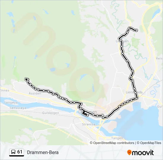 61 Bus Line Map