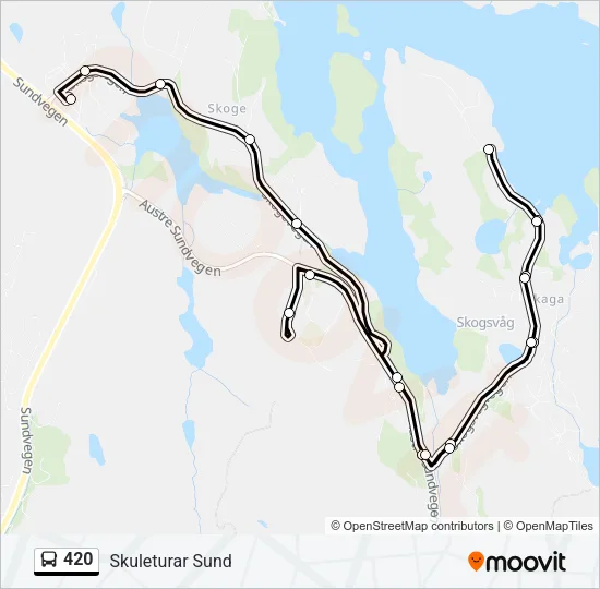 420 Bus Line Map