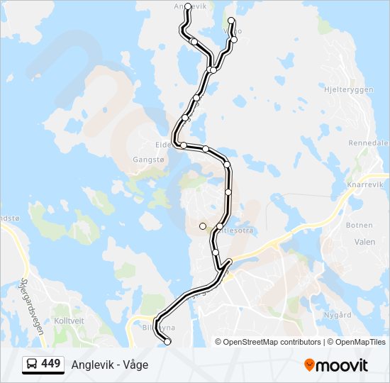 449 Bus Line Map