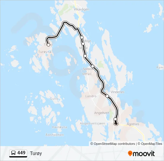 449 Bus Line Map