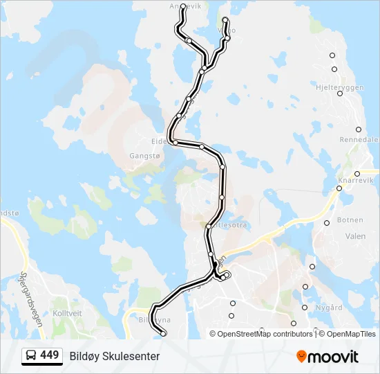 449 Bus Line Map