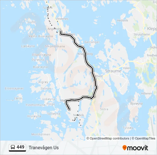 449 Bus Line Map