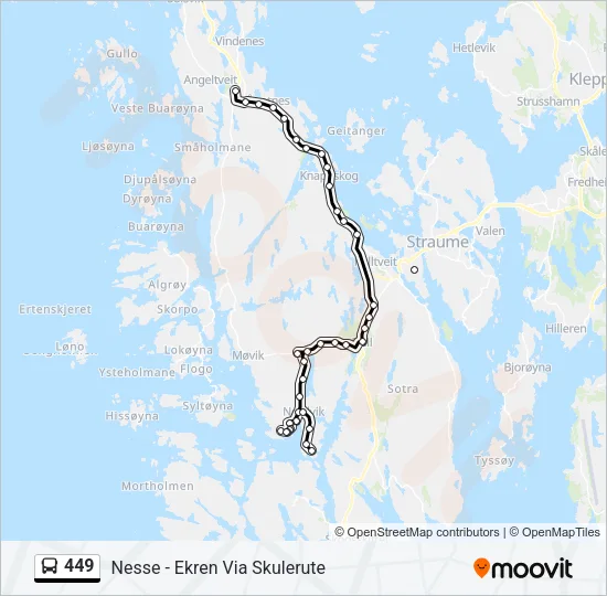 449 Bus Line Map