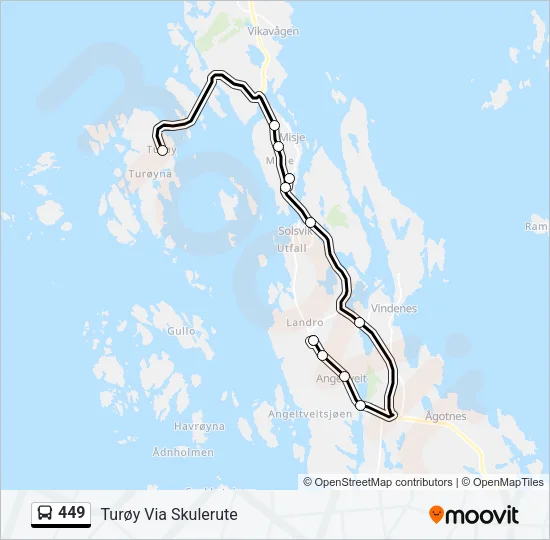 449 Bus Line Map