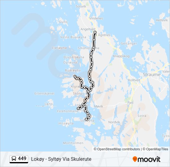 449 Bus Line Map
