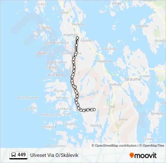 449 Bus Line Map