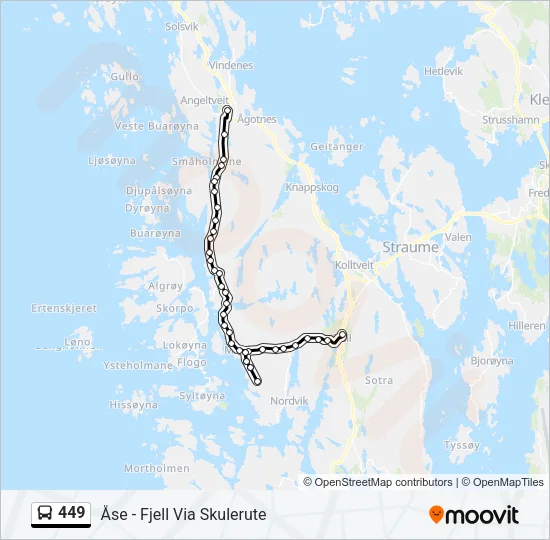449 Bus Line Map