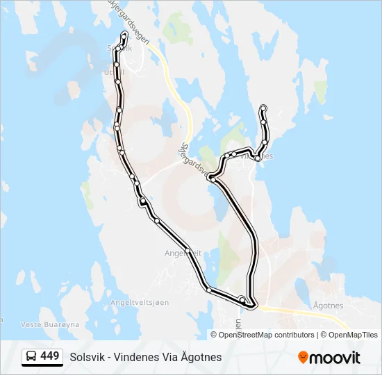 449 Bus Line Map