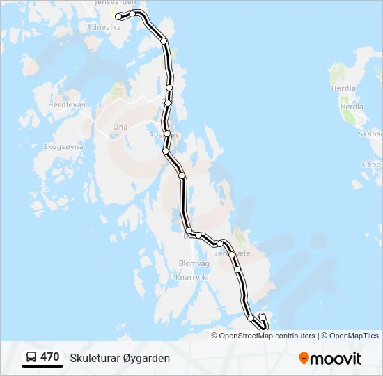 470 buss Linjekart