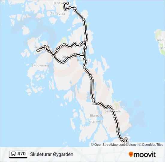 470 buss Linjekart