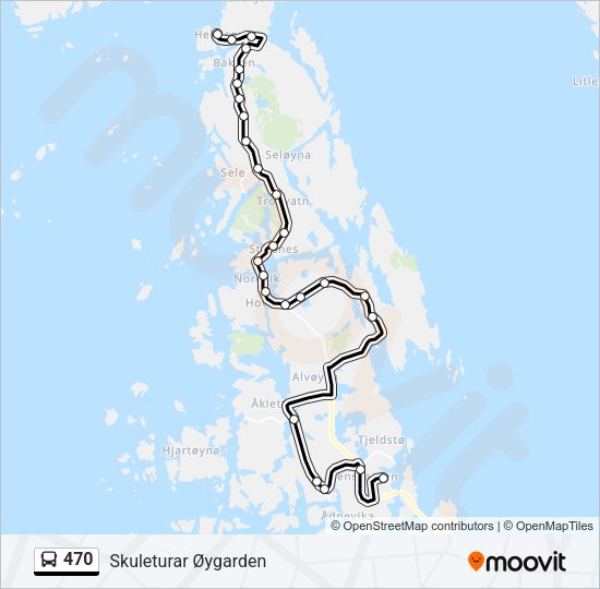 470 Bus Line Map