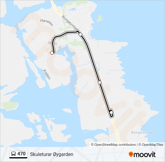 470 bus Line Map