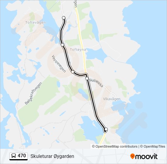 470 Bus Line Map
