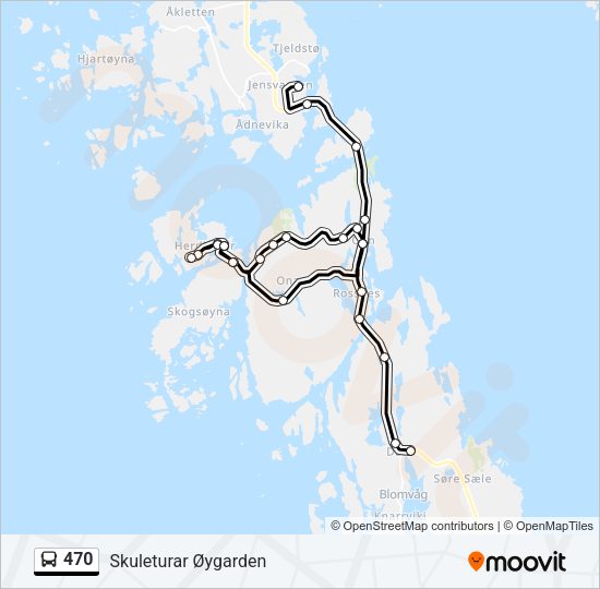 470 Bus Line Map