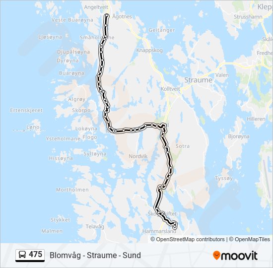 475 bus Line Map