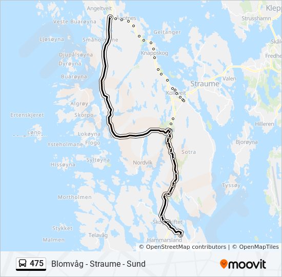 475 bus Line Map