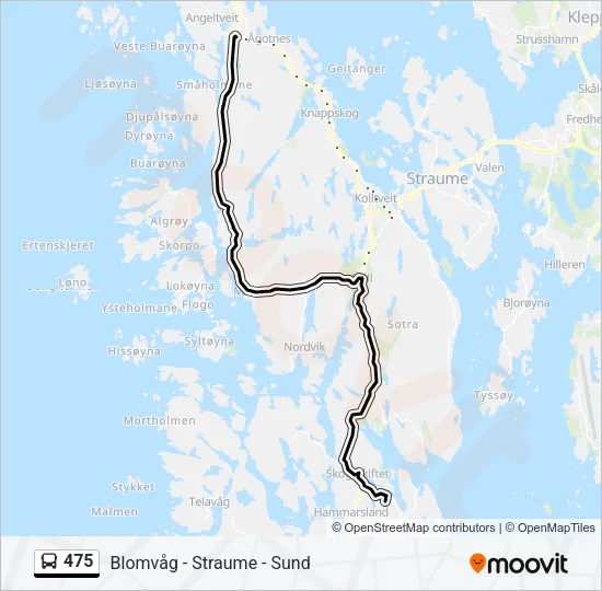 475 Bus Line Map