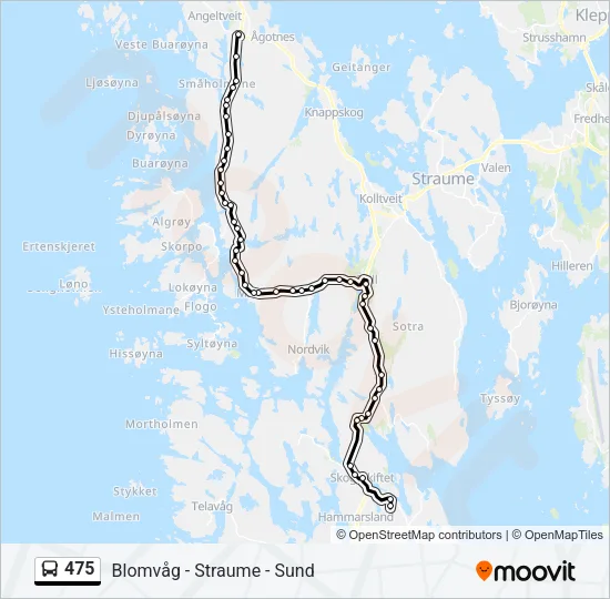 475 Bus Line Map
