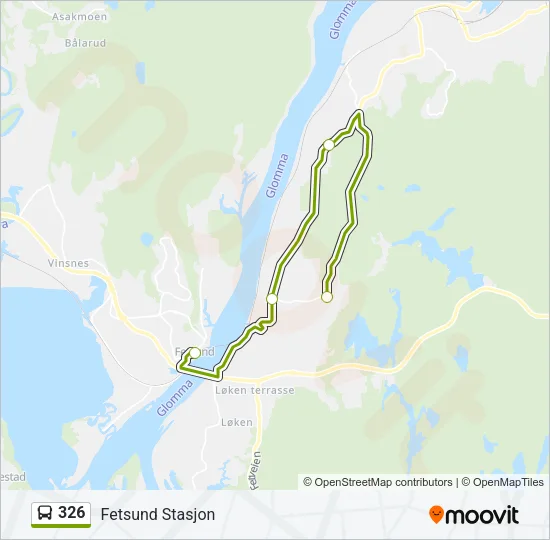 326 Bus Line Map