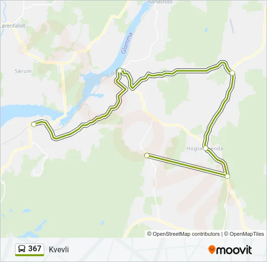 367 Bus Line Map