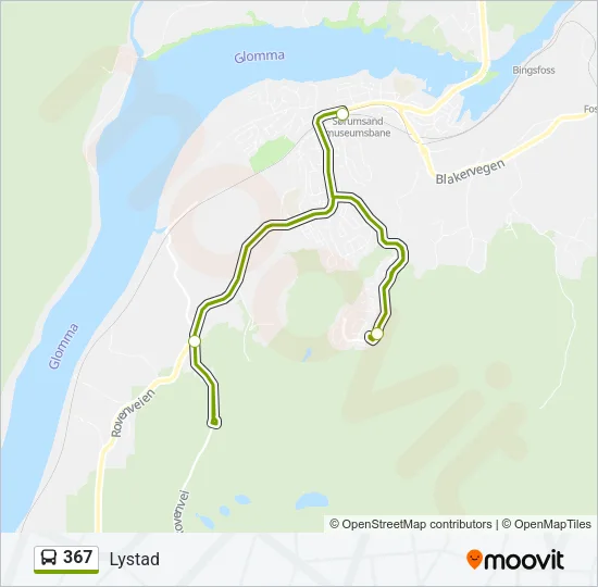 367 Bus Line Map