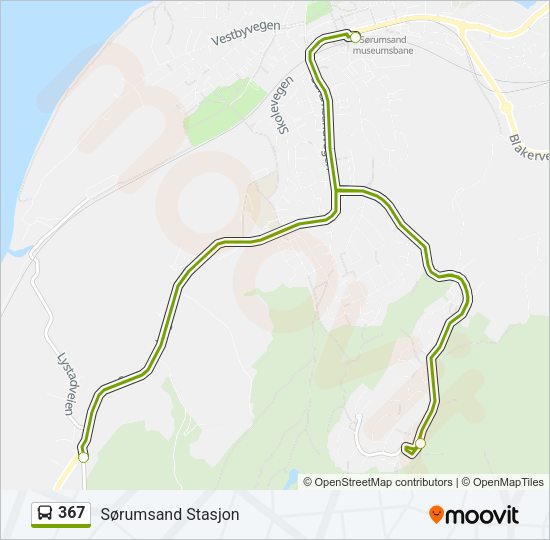 367 Bus Line Map