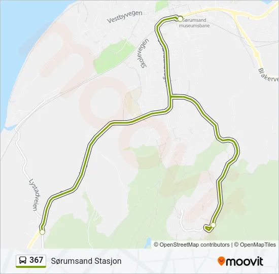 367 Bus Line Map