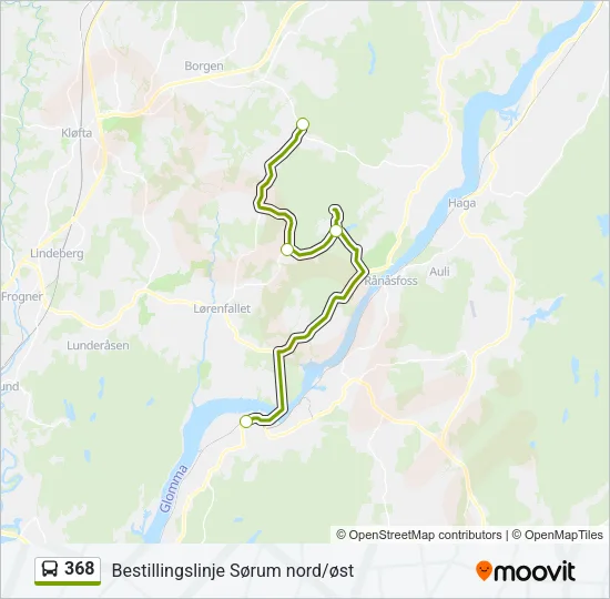368 Bus Line Map