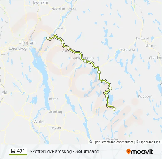 471 Bus Line Map