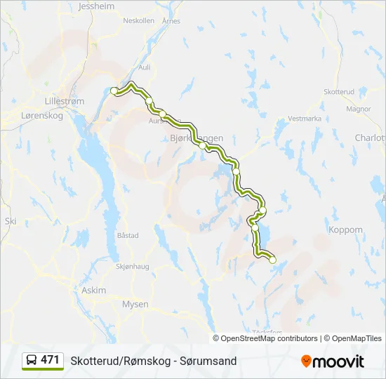 471 Bus Line Map