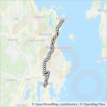 N02 Bus Line Map