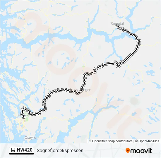 NW420 Bus Line Map