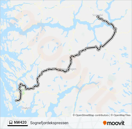 NW420 Bus Line Map