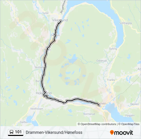 101 Bus Line Map