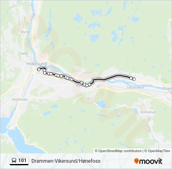 101 Bus Line Map