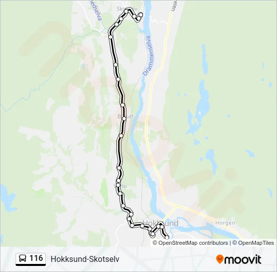 116 Bus Line Map