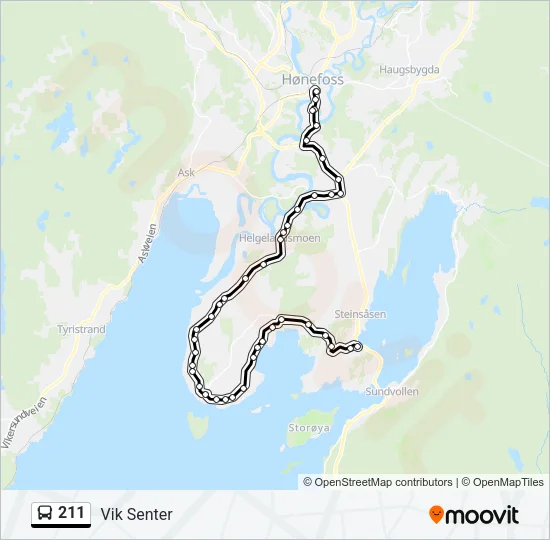 211 Bus Line Map